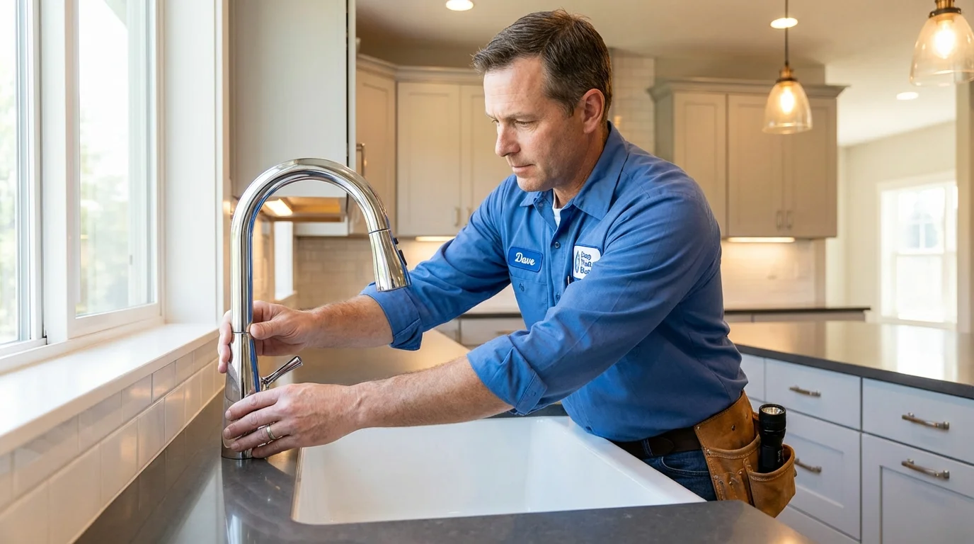 Kitchen faucet installation by Johns Plumbing LLC in Aguas Buenas