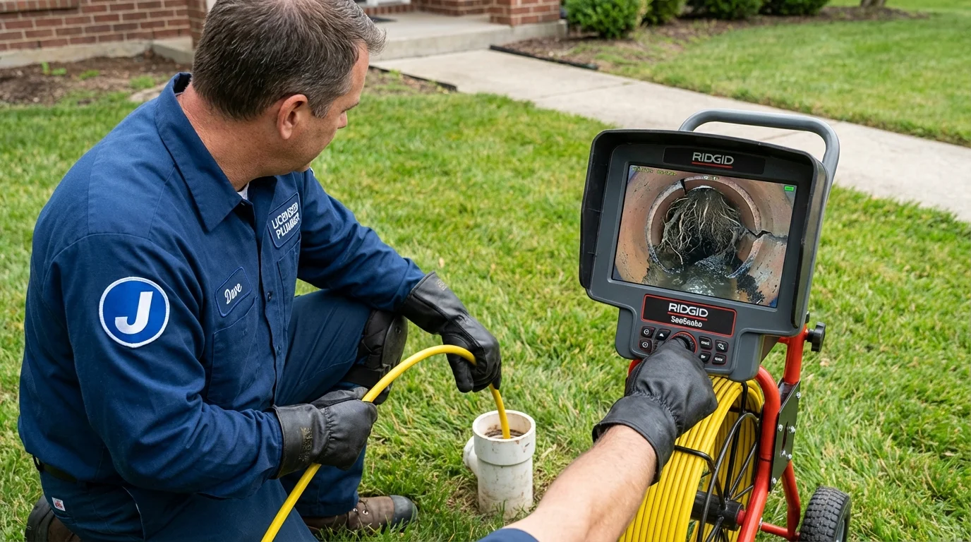 Sewer camera inspection being performed by Johns Plumbing LLC in Aguas Buenas